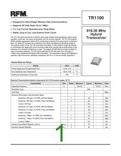 浏览型号TR1100的Datasheet PDF文件第1页