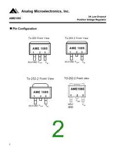 浏览型号AME1085的Datasheet PDF文件第2页
