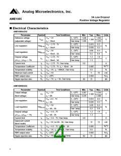 浏览型号AME1085的Datasheet PDF文件第4页