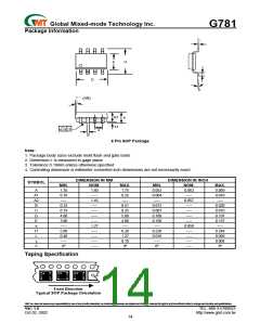 浏览型号G781的Datasheet PDF文件第14页