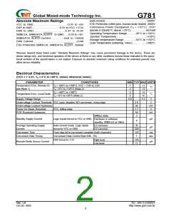 浏览型号G781的Datasheet PDF文件第2页