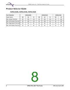 浏览型号S29GL016A90TFER22的Datasheet PDF文件第8页