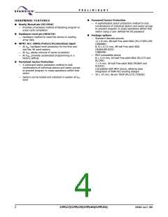 浏览型号S29PL127J的Datasheet PDF文件第4页