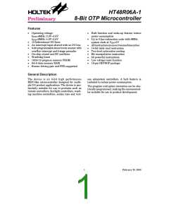 浏览型号HT48R06A-1的Datasheet PDF文件第1页
