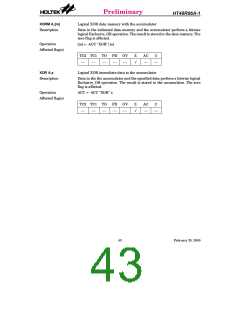 浏览型号HT48R06A-1的Datasheet PDF文件第43页