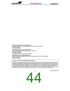 浏览型号HT48R06A-1的Datasheet PDF文件第44页