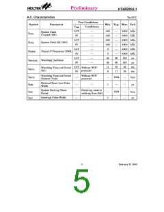 浏览型号HT48R06A-1的Datasheet PDF文件第5页
