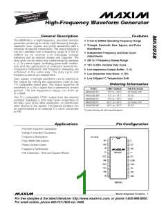 浏览型号MAX038的Datasheet PDF文件第1页