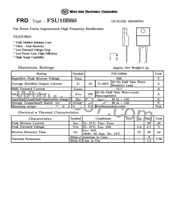 FSU10B60图片预览