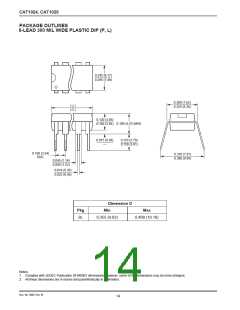 浏览型号CAT1024ZE-28TE13的Datasheet PDF文件第14页