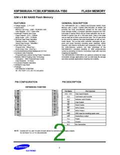 浏览型号K9F5608U0的Datasheet PDF文件第2页