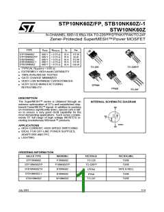 浏览型号STP10NK60ZFP的Datasheet PDF文件第1页