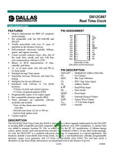 浏览型号12C887的Datasheet PDF文件第1页