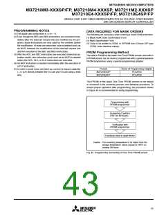 浏览型号M37211M2-526SP的Datasheet PDF文件第43页