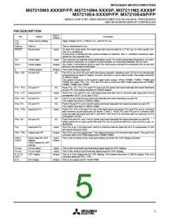 浏览型号M37211M2-011SP的Datasheet PDF文件第5页
