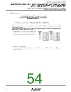 浏览型号M37211M2-526SP的Datasheet PDF文件第54页
