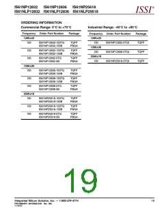 浏览型号IS61NLP12836-5B的Datasheet PDF文件第19页