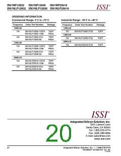 浏览型号IS61NLP12836-5B的Datasheet PDF文件第20页