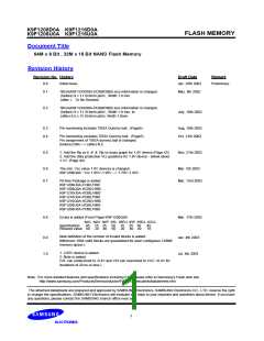 浏览型号K9F1216U0A-Y的Datasheet PDF文件第1页