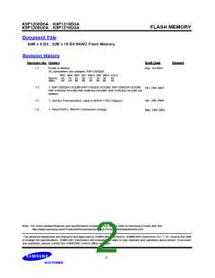 浏览型号K9F1216U0A-Y的Datasheet PDF文件第2页