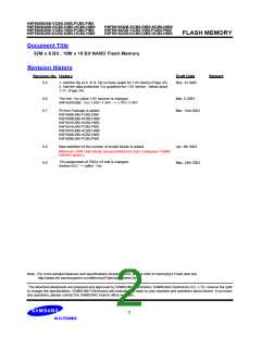 浏览型号K9F5616Q0B-DIB0的Datasheet PDF文件第2页