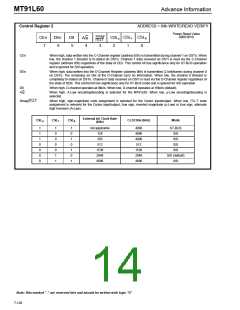 浏览型号MT91L60AS的Datasheet PDF文件第14页