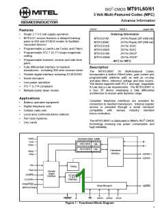浏览型号MT91L61AN的Datasheet PDF文件第1页