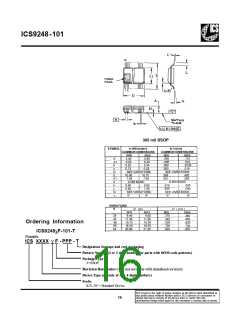 浏览型号ICS9248YG-101-T的Datasheet PDF文件第16页