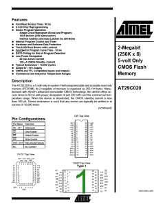浏览型号29C020的Datasheet PDF文件第1页
