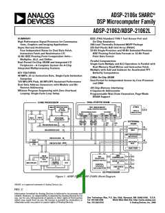 浏览型号ADSP-21062KS-160的Datasheet PDF文件第1页