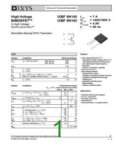 浏览型号IXBF9N140G的Datasheet PDF文件第1页