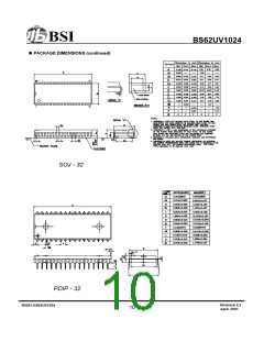 浏览型号BS62UV1024JC的Datasheet PDF文件第10页