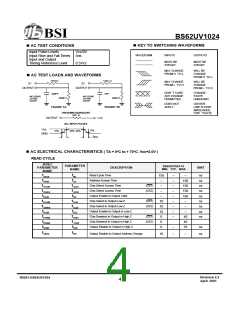 浏览型号BS62UV1024JC的Datasheet PDF文件第4页