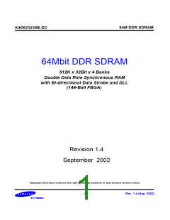 浏览型号K4D623238B-GC/L45的Datasheet PDF文件第1页