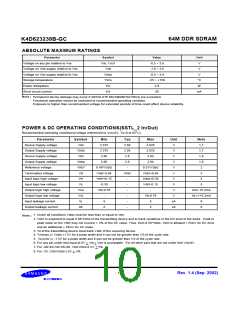 浏览型号K4D623238B-GC/L45的Datasheet PDF文件第10页