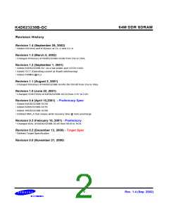 浏览型号K4D623238B-GC/L45的Datasheet PDF文件第2页
