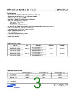 浏览型号K4H560838E-GLA2的Datasheet PDF文件第3页