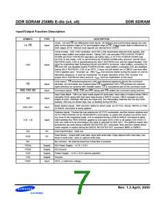 浏览型号K4H560838E-GLA2的Datasheet PDF文件第7页