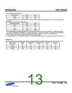 浏览型号K4H561638D-GCB0的Datasheet PDF文件第13页