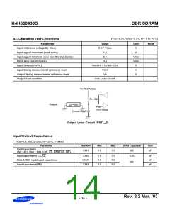 浏览型号K4H561638D-GCB0的Datasheet PDF文件第14页