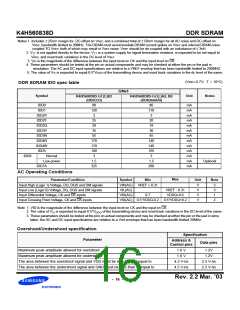 浏览型号K4H561638D-GCB0的Datasheet PDF文件第16页