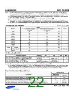 浏览型号K4H561638D-GCB0的Datasheet PDF文件第22页