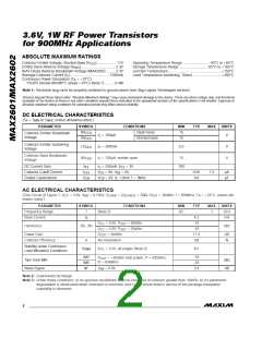 浏览型号MAX2601-MAX2602的Datasheet PDF文件第2页