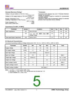 浏览型号A43E06161V-75UF的Datasheet PDF文件第5页