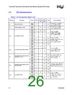 浏览型号RD28F3208C3T70的Datasheet PDF文件第26页