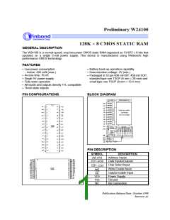 浏览型号W24100S-70L的Datasheet PDF文件第1页