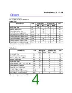 浏览型号W24100S-70L的Datasheet PDF文件第4页