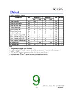 浏览型号W25P022A-6的Datasheet PDF文件第9页