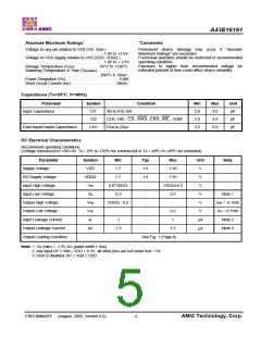 浏览型号A43E16161V-75UF的Datasheet PDF文件第5页