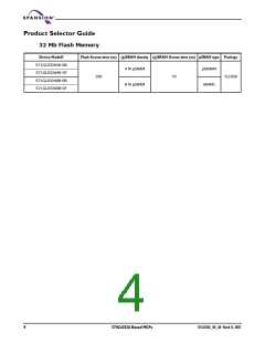 浏览型号S71GL064A80BAI0F3的Datasheet PDF文件第4页